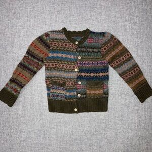 Ralph Lauren Polo Country 3/3T fair isle cardigan VGUC